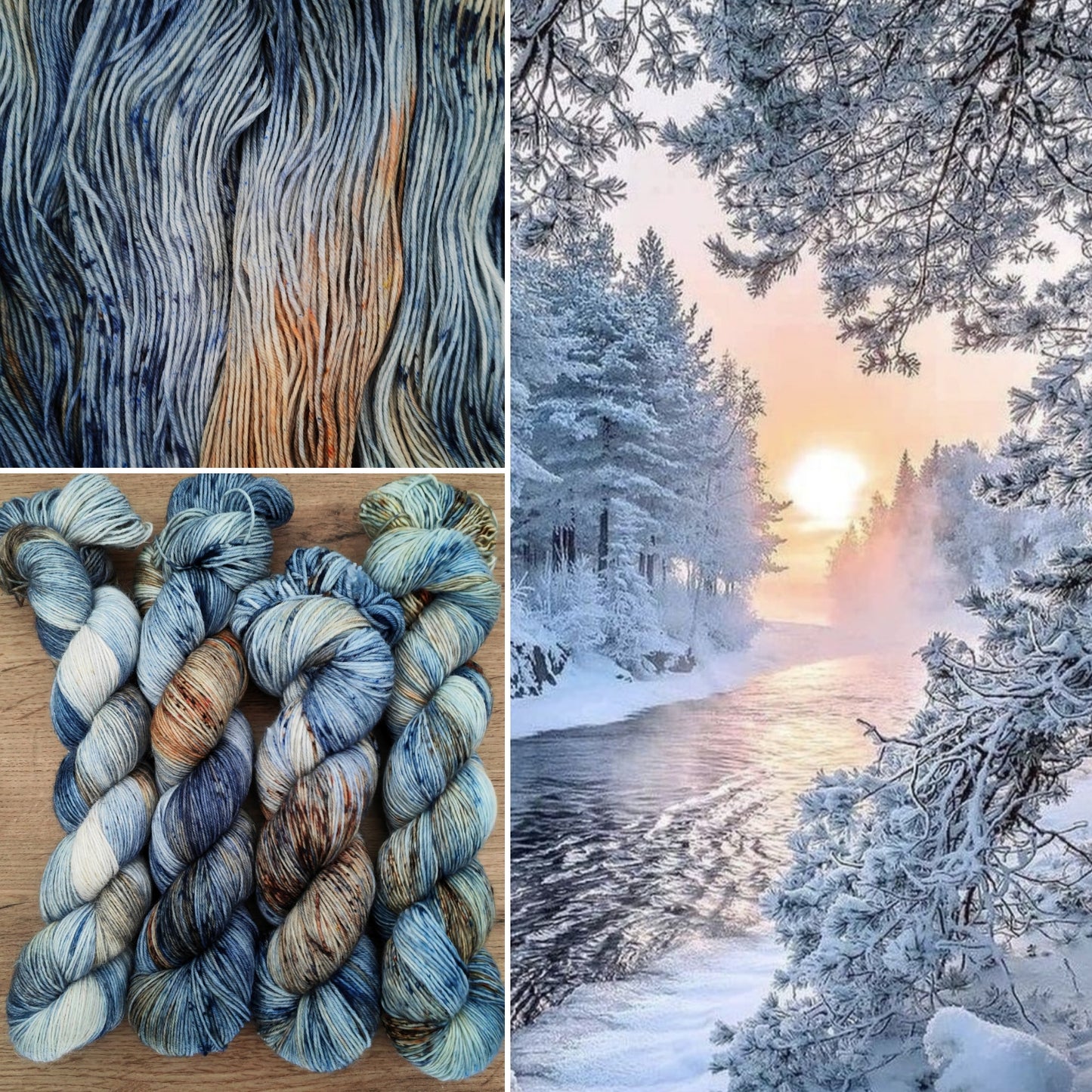Écheveaux de laine teints à la main • Imbolc