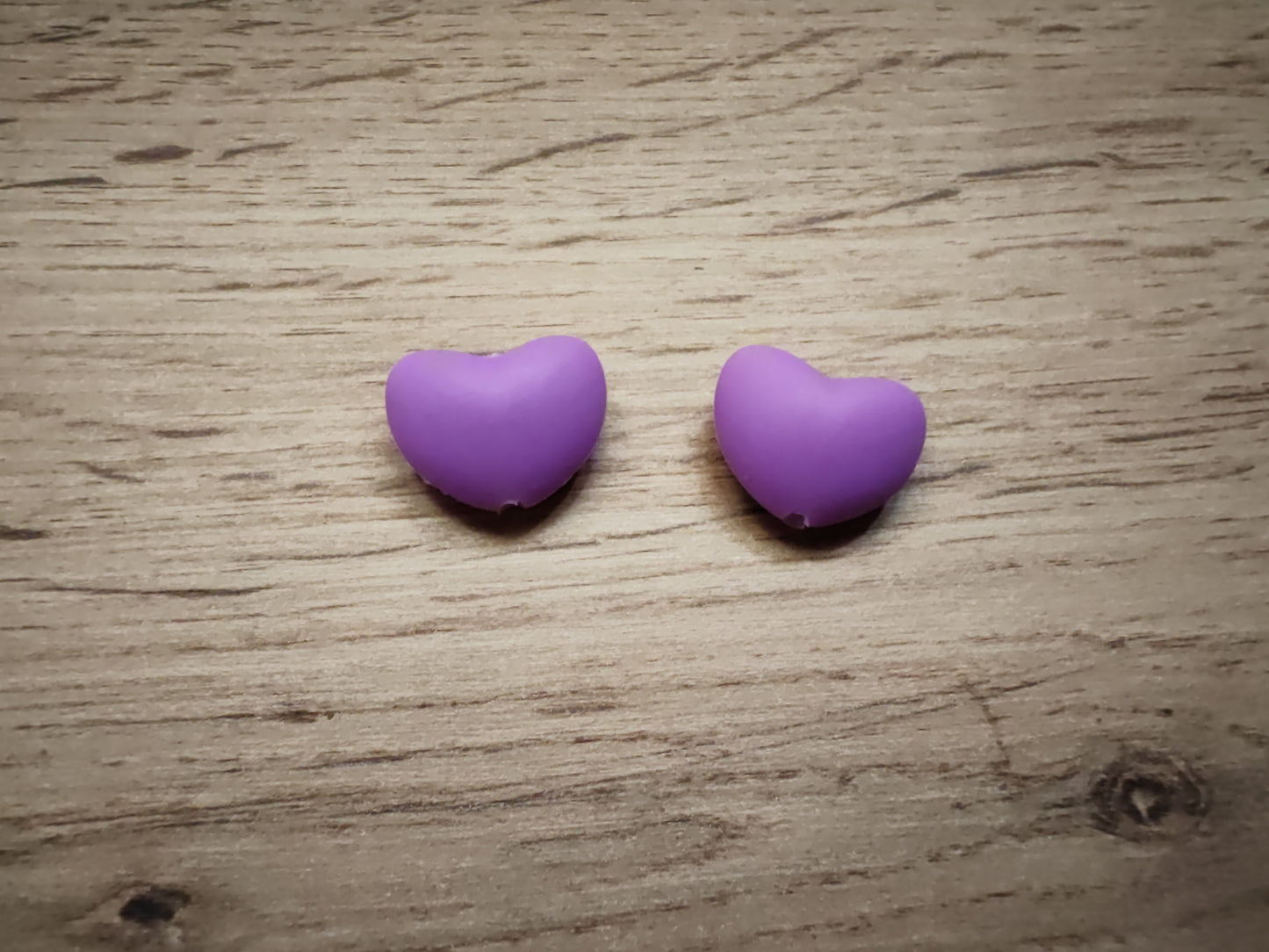 Embouts pour aiguilles cœurs violets