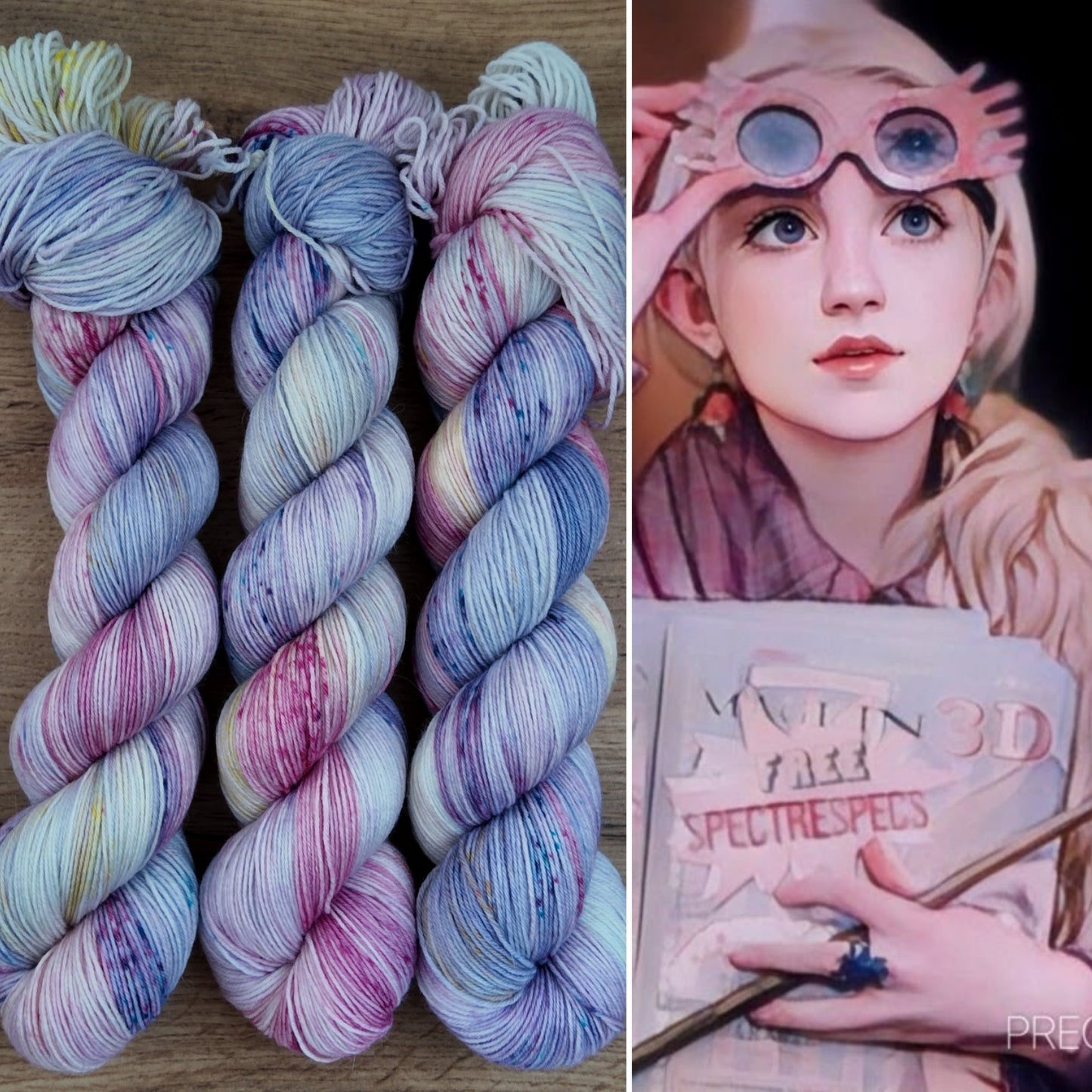 Écheveaux de laine teint à la main • Luna Lovegood