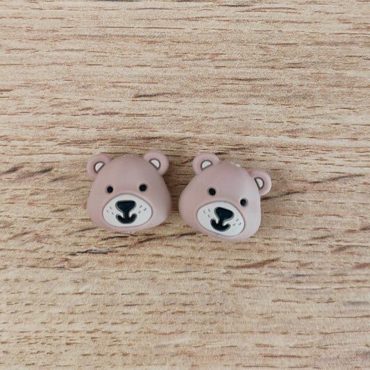 Embouts pour aiguilles • Têtes d'oursons bruns