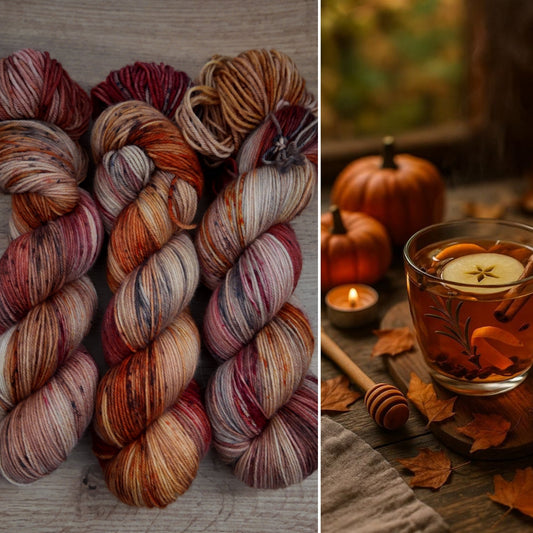 Écheveaux de laine teints à la main • Mabon