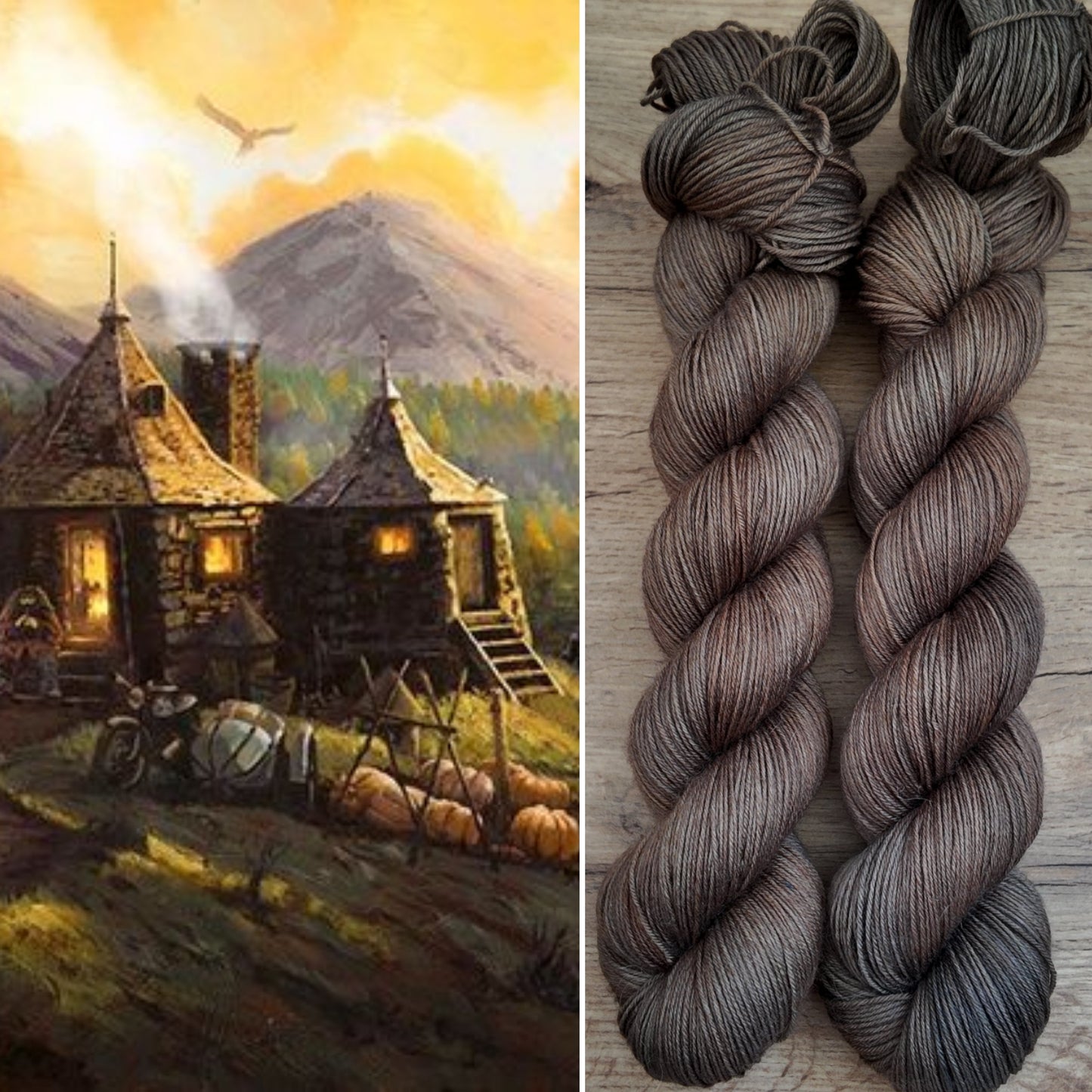 Écheveaux de laine teints à la main • Rendez-vous chez Hagrid