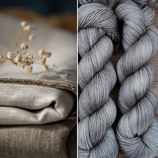 Écheveaux de laine teints à la main • Lin