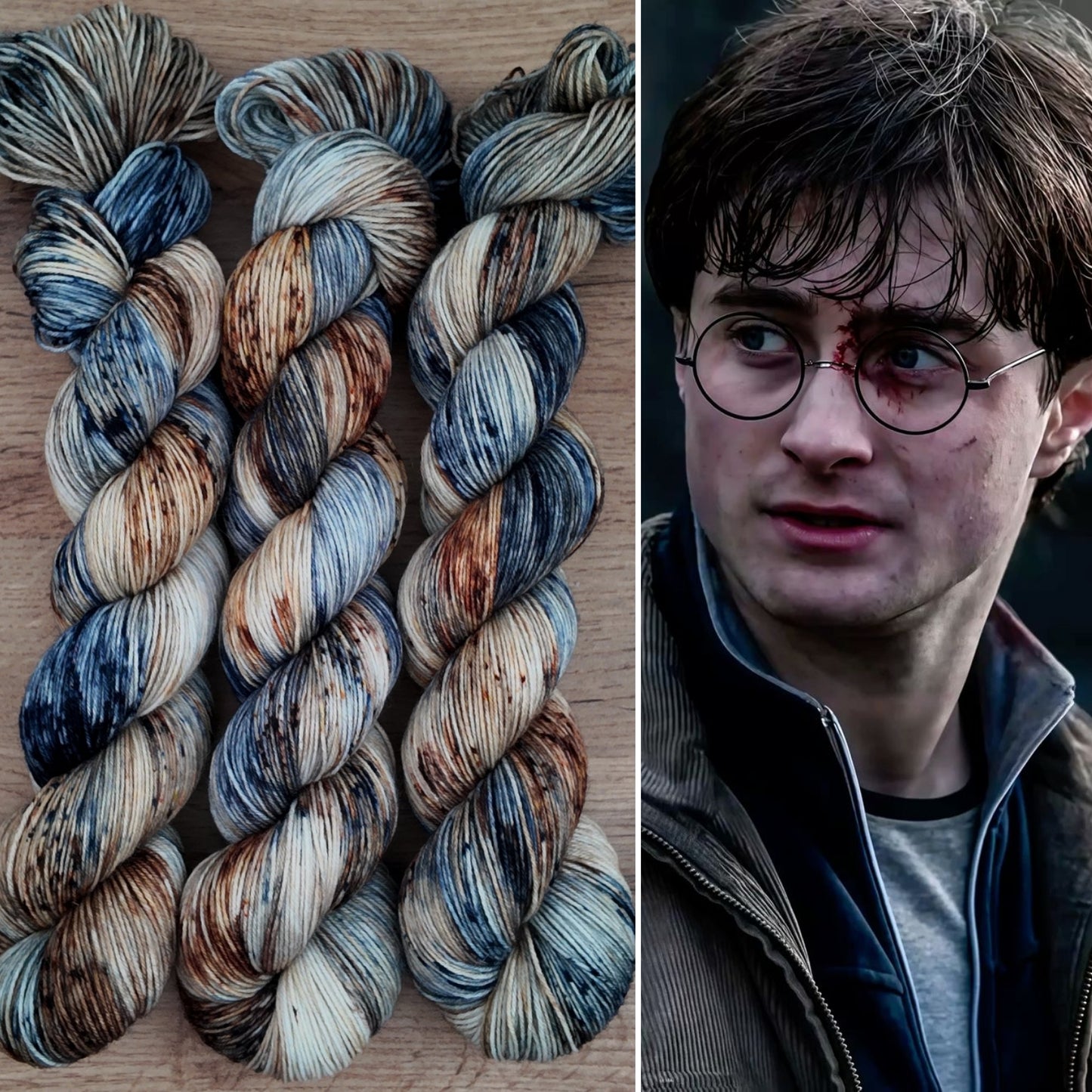 Écheveaux de laine teints à la main • Harry Potter