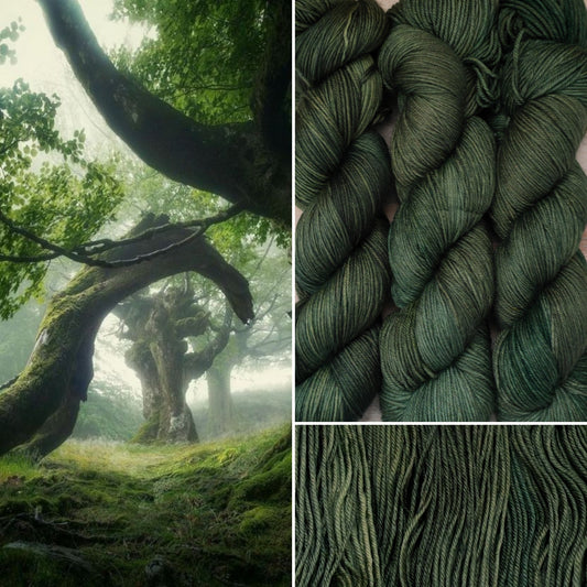 Écheveaux de laine teints à la main • Broceliande