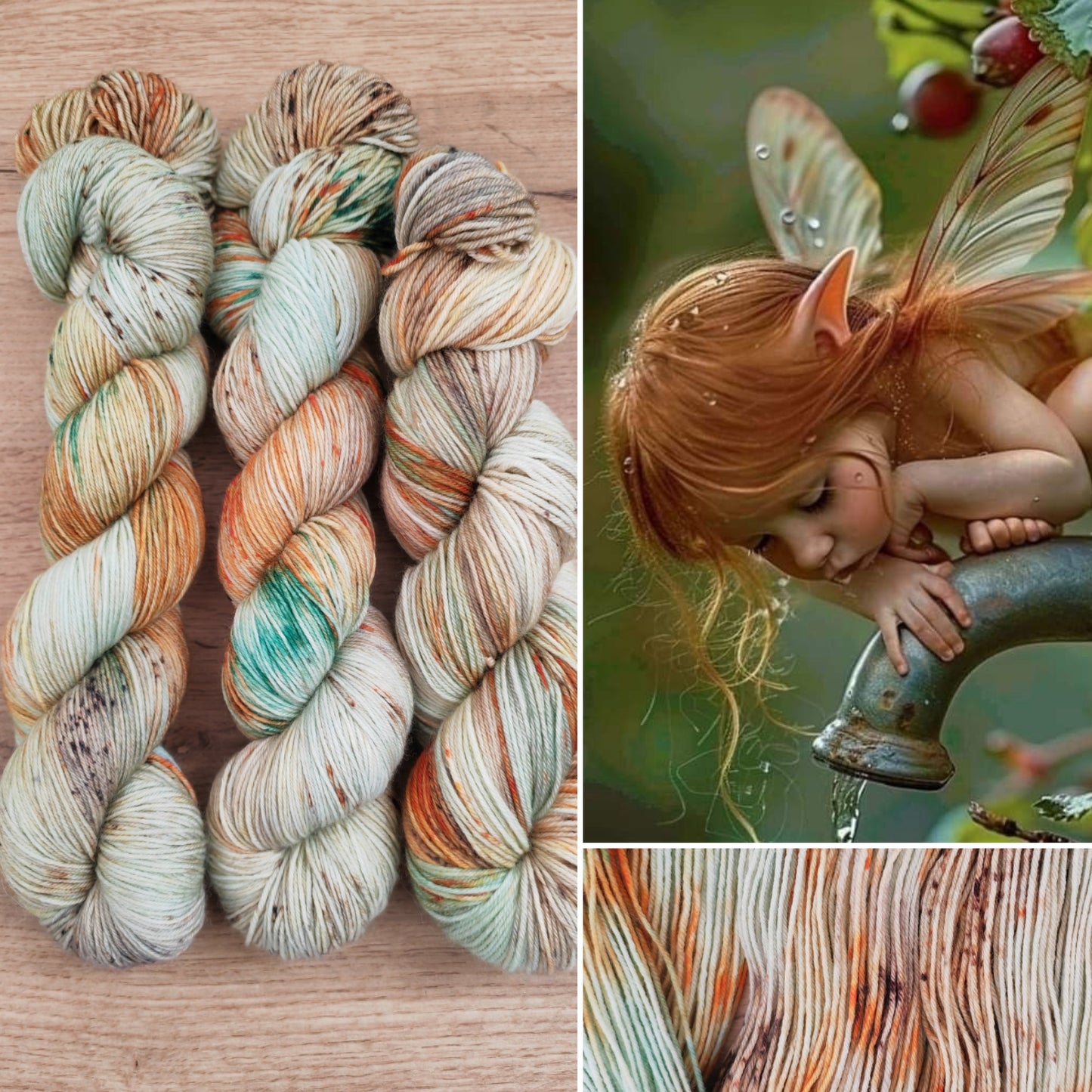 Écheveaux de laine teints à la main • Esprit de la Nature