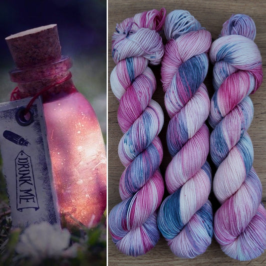 Écheveaux de laine teints à la main • Drink me