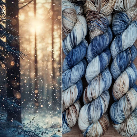 Écheveaux de laine teints à la main • Imbolc