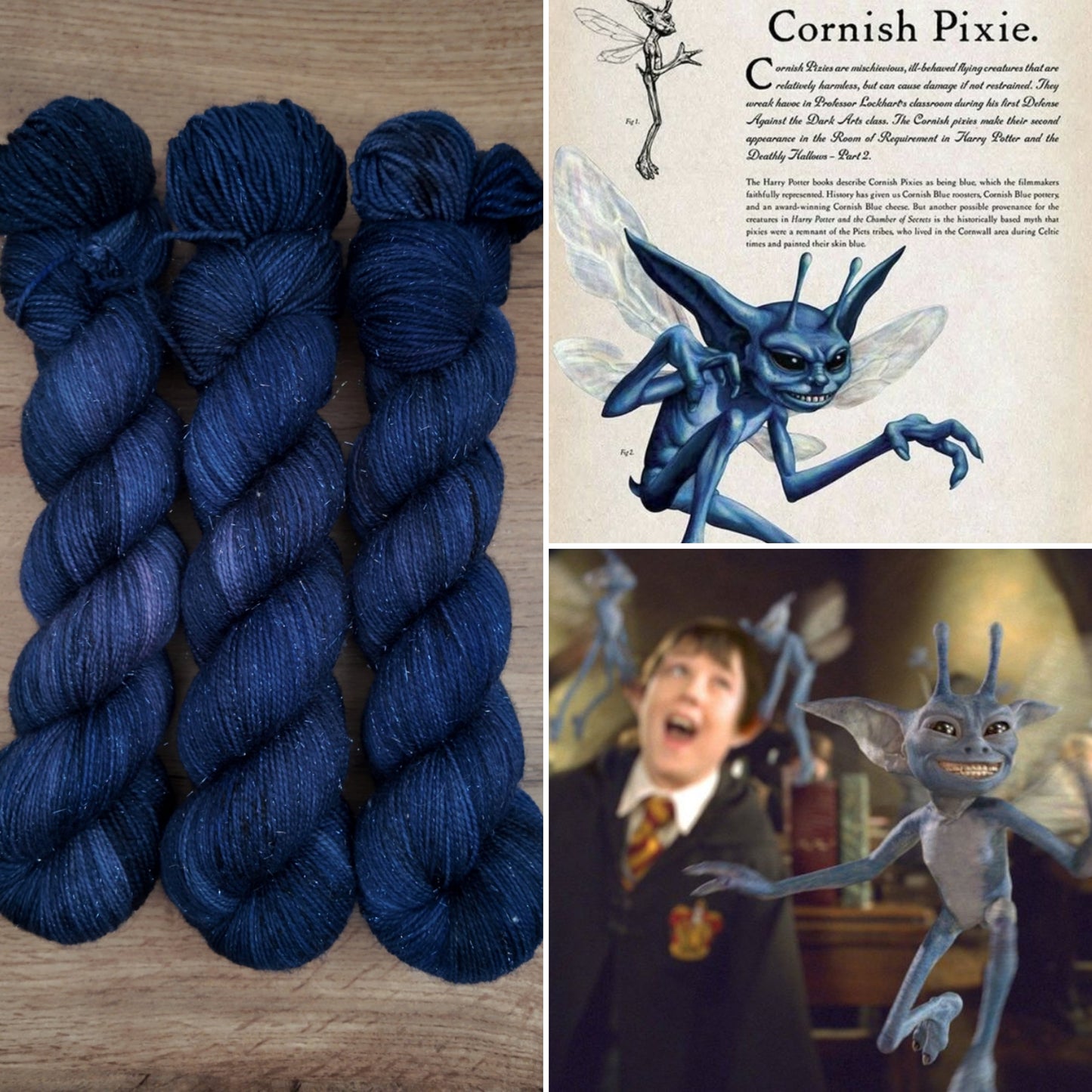 Écheveaux de laine teints à la main • Lutin de Cornouailles