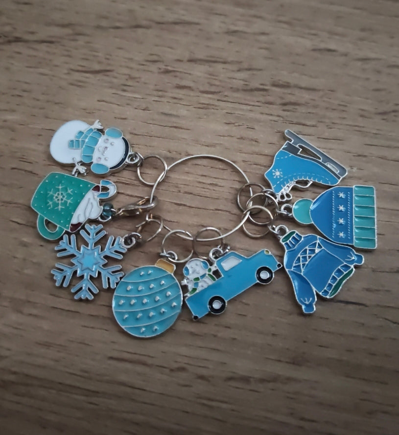 Set d'anneaux marqueurs • Noël sous la neige