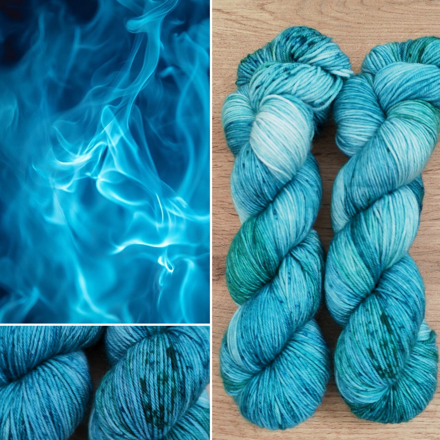 Écheveaux de laine teints à la main • Feufolet