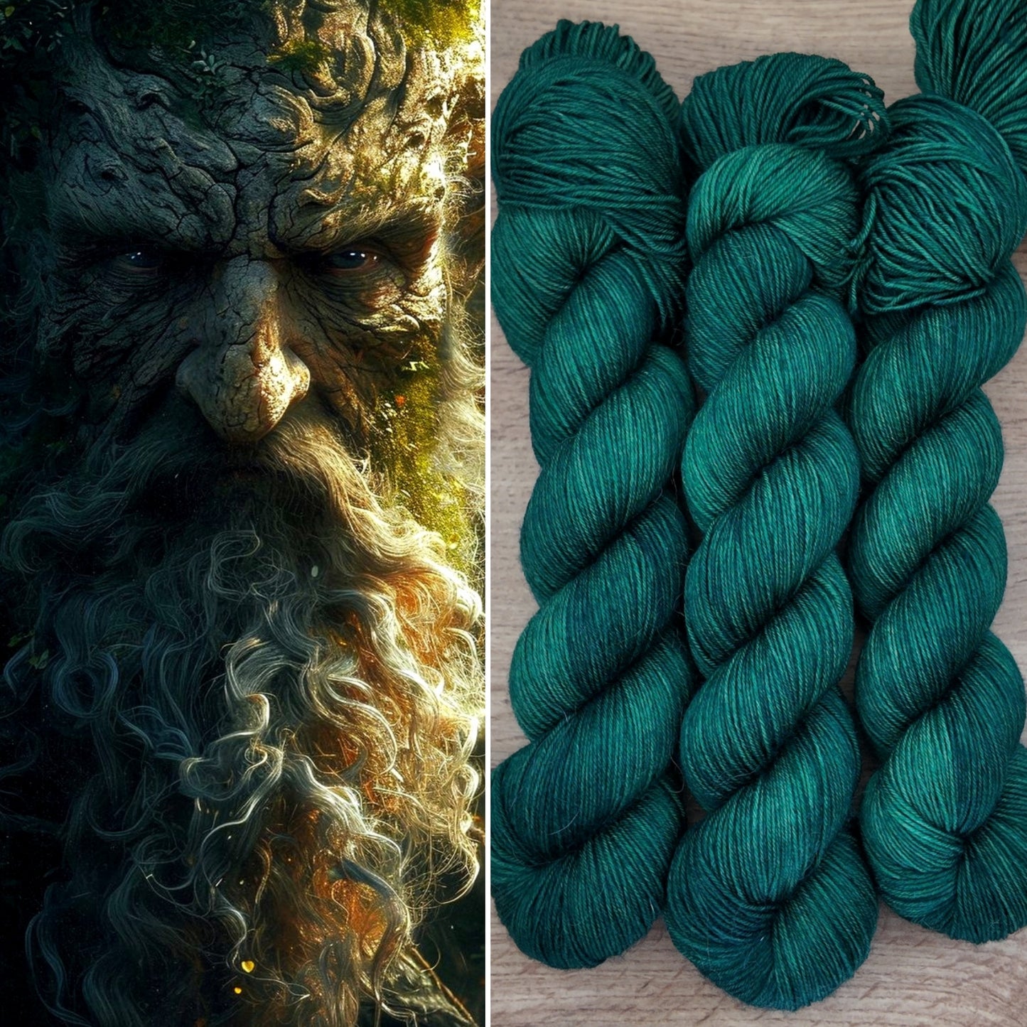 Écheveaux de laine teints à la main • Sylvebarde